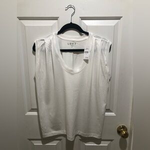 LOFT 100% cotton white shirt.  Brand new with tags.